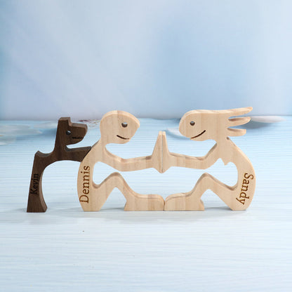 PawsLovely Natural - Natural Wooden Animal Figurine For A Cozy Home Atmosphere