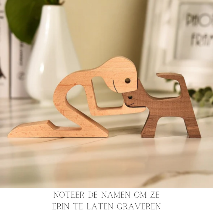 PawsLovely Natural - Natural Wooden Animal Figurine For A Cozy Home Atmosphere