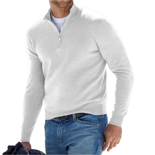 Casual Sweater With Half Zipper For Men