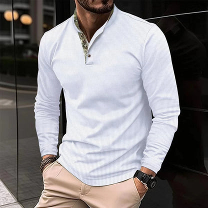 Long Sleeve Polo with Collar for Men - HUGO