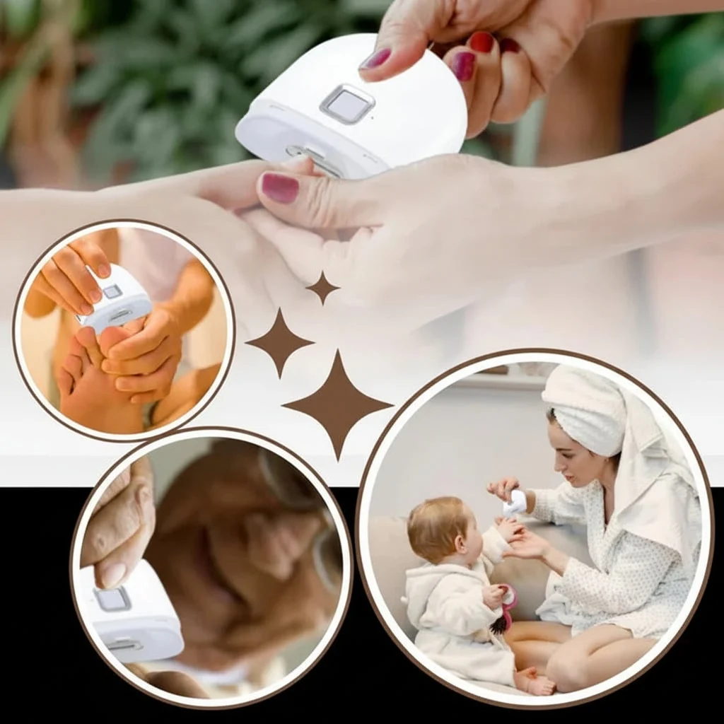 Electric Nail Clipper Stainless Steel Trimmer Portable - Image 3
